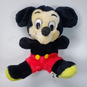 Baby Mickey Mouse 9" Plush Stuffed Toy VINTAGE 1970's EXCELLENT CONDITION!!!